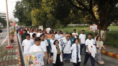 एम्स में हुआ रैली का आयोजन, आमजन को दिया संदेश